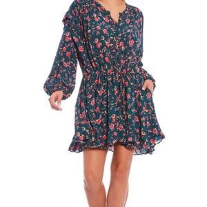 FREE PEOPLE FLOWER FIELD MINI DRESS